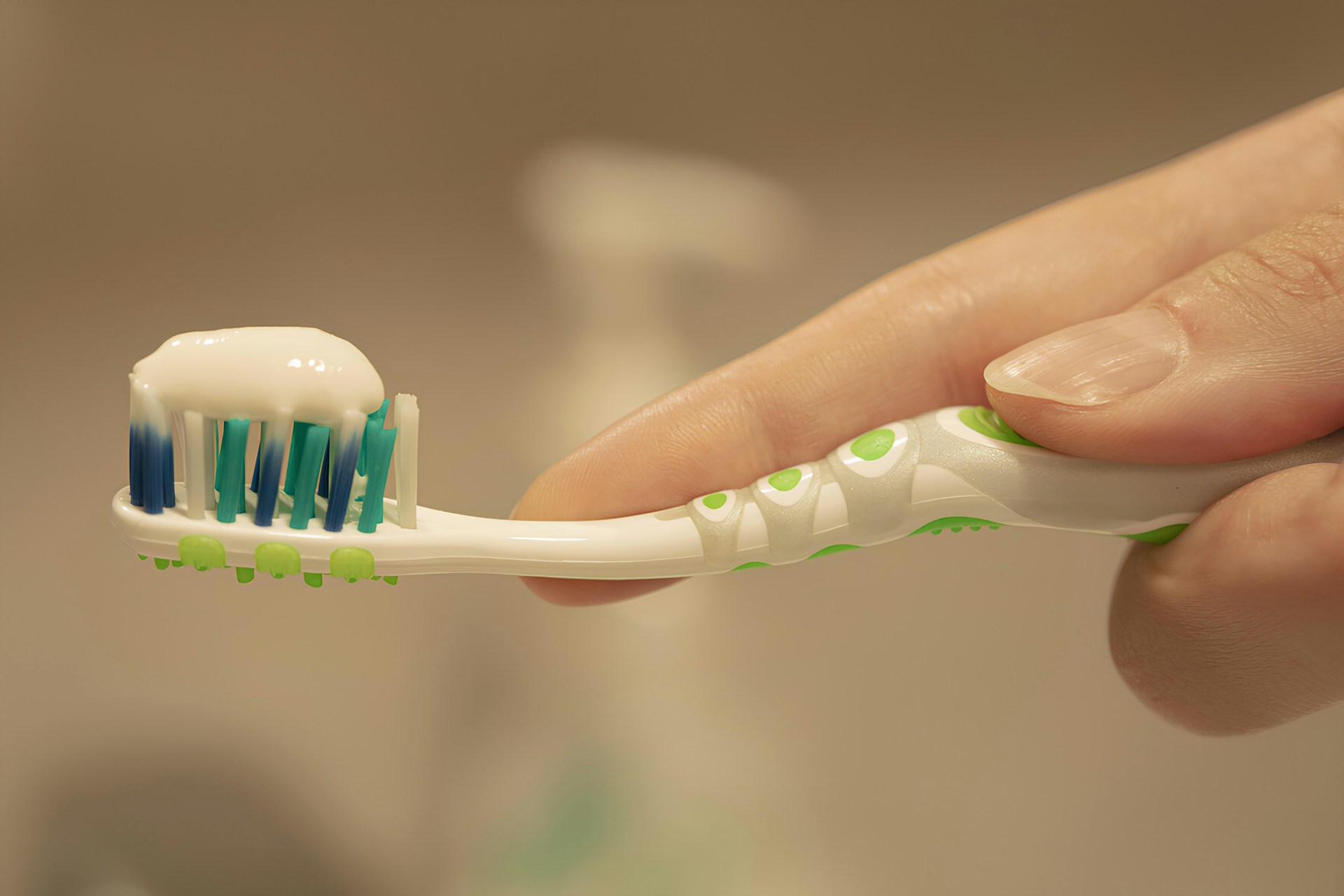 tooth brush with toothpaste